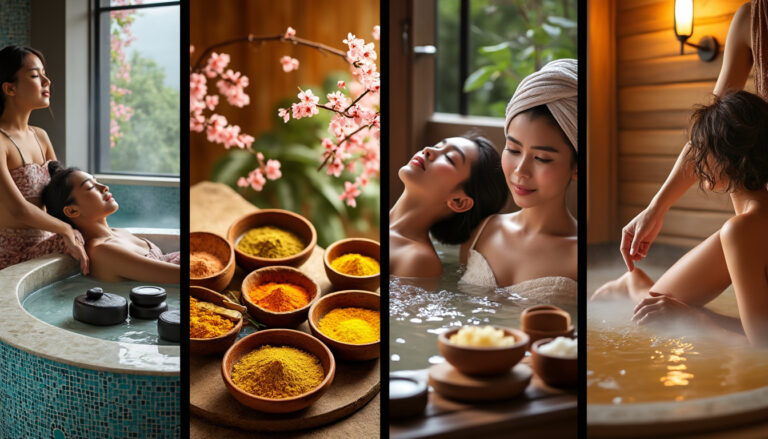 Soins du monde : voyage des rituels (Maroc, Inde, Japon, Russie)