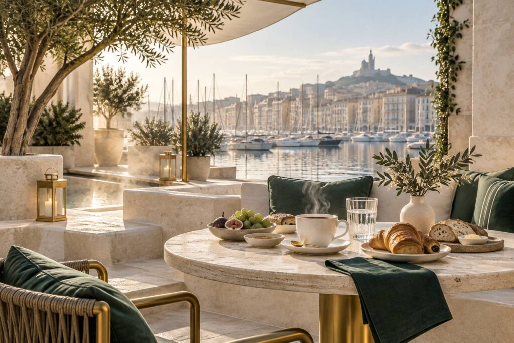 Illustration éditoriale du sujet : Petit-déjeuner à Marseille : nos adresses préférées