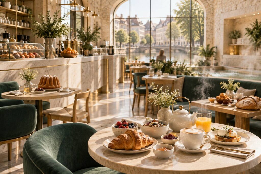 Illustration éditoriale du sujet : Petit-déjeuner à Strasbourg : les meilleures adresses gourmandes