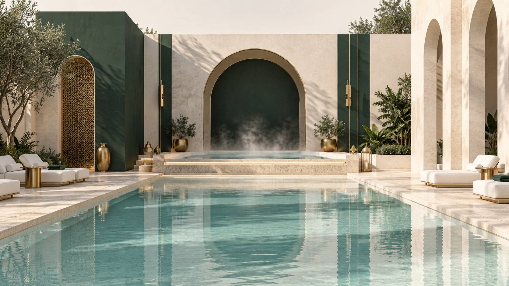 Illustration éditoriale du sujet : Piscines à Rabat : où se baigner dans la capitale marocaine