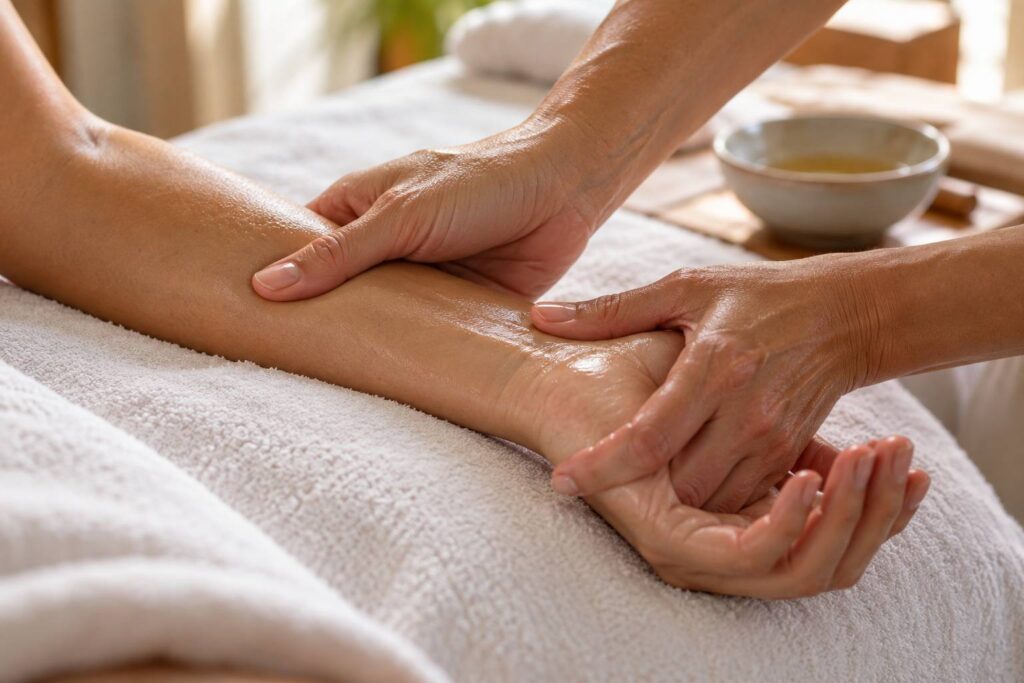 Illustration de détail sur le sujet : Modelage et massage : la frontière réglementaire