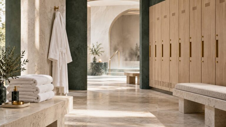 Linge, casiers, vestiaires : ce qu&rsquo;un spa doit fournir
